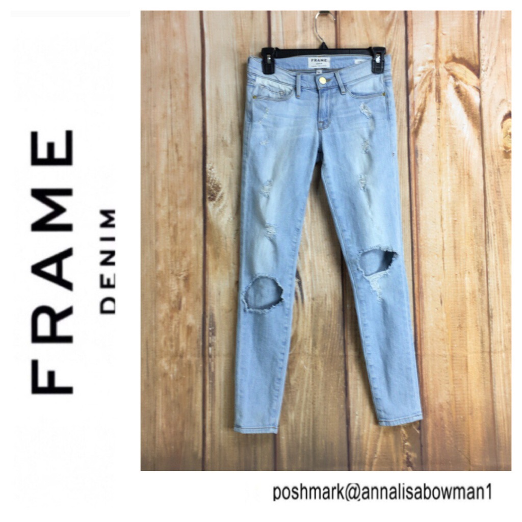 Frame Denim Le Skinny De Jeanne Destroyed Jean
